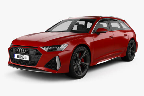 奥迪RS6 avant 汽车3D模型下载（C4D,FBX,OBJ,MAX）
