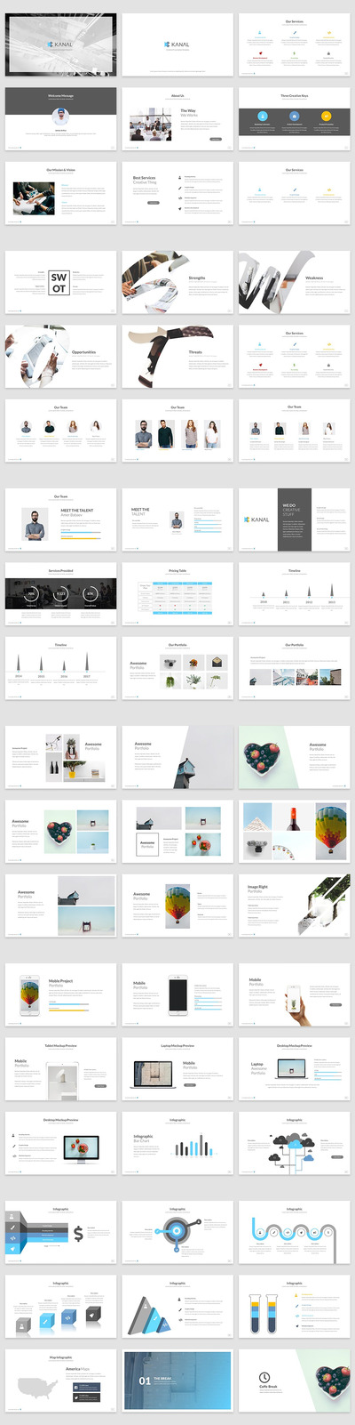 极简风格的公司PPT模板(PPT,PPTX)