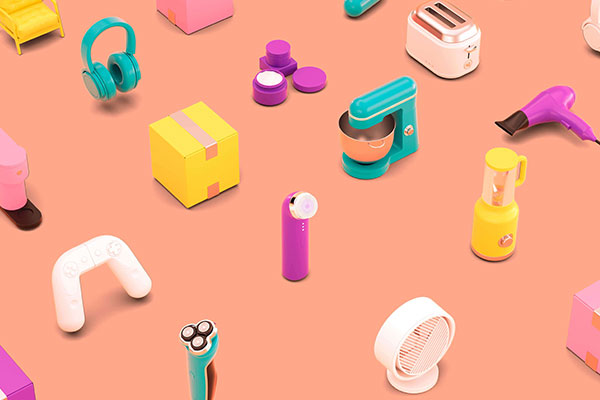 现代电子产品背景图素材 (psd)