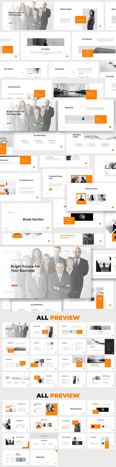 商务企业PPT演示模板(PPTX,PPT,PDF)