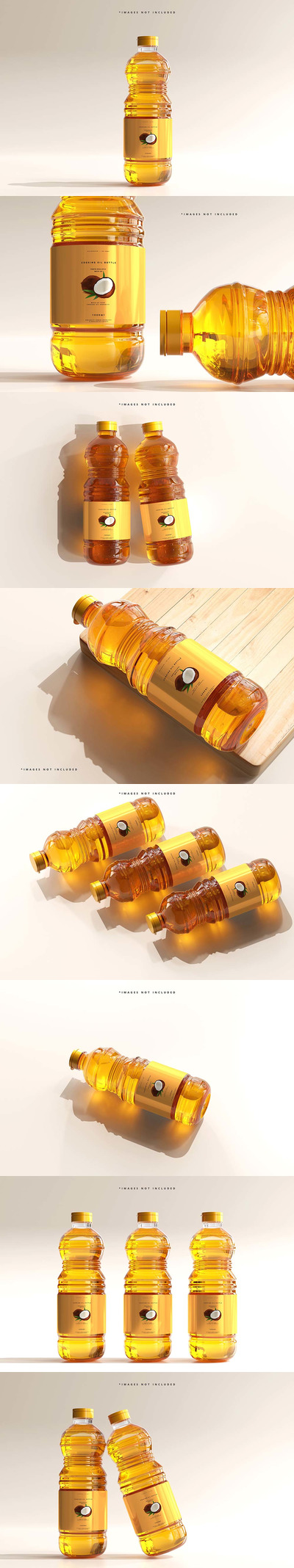 食用油瓶包装设计样机 (psd)