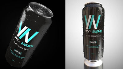 带露珠的易拉罐3D模型和场景HDR图下载（C4D）