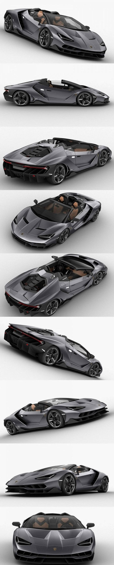 兰博基尼 Centenario 敞篷跑车3D模型下载（C4D,FBX,OBJ,MAX）