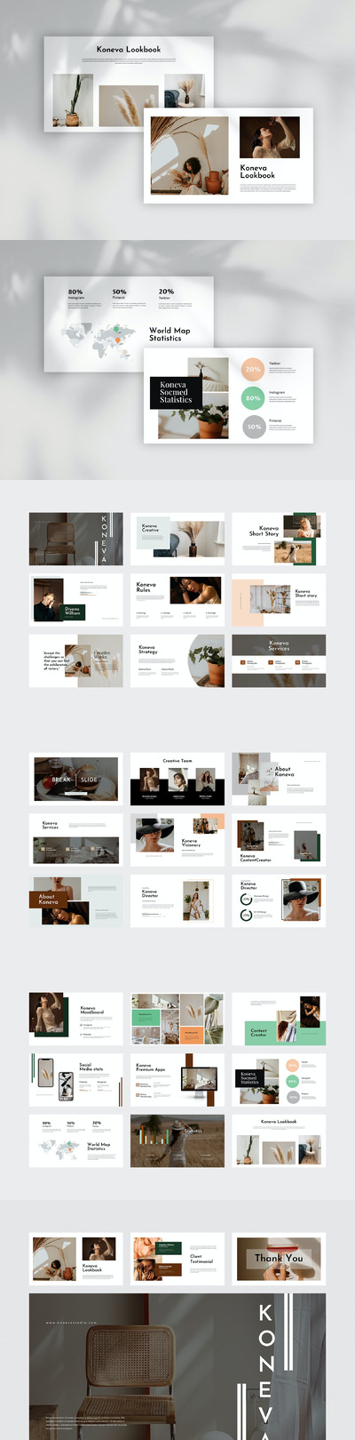 简约的品牌设计展示PPT模板 (PPTX)