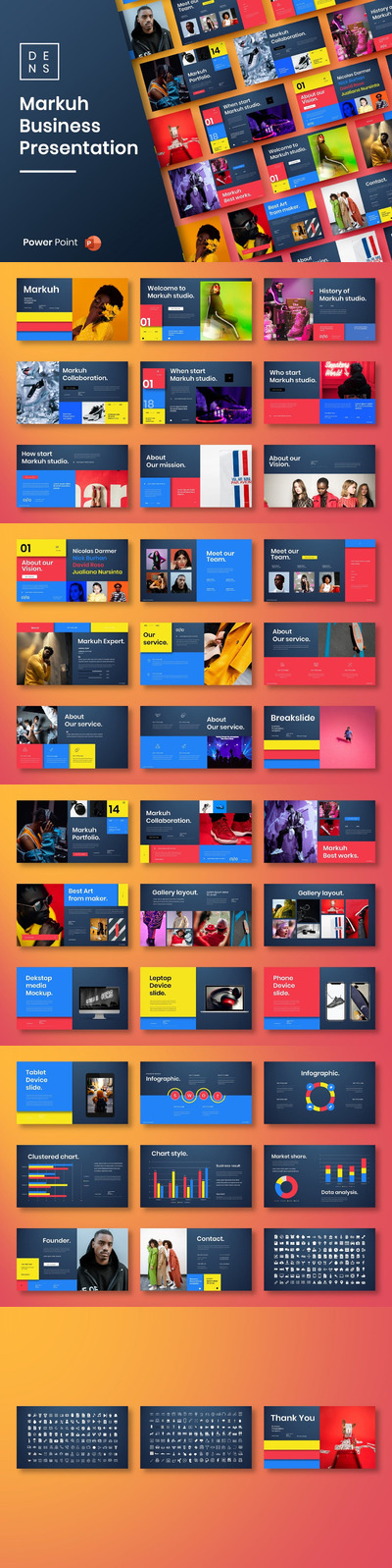 高端时尚多用途的高品质专业商业商务powerpoint幻灯片演示模板（pptx）