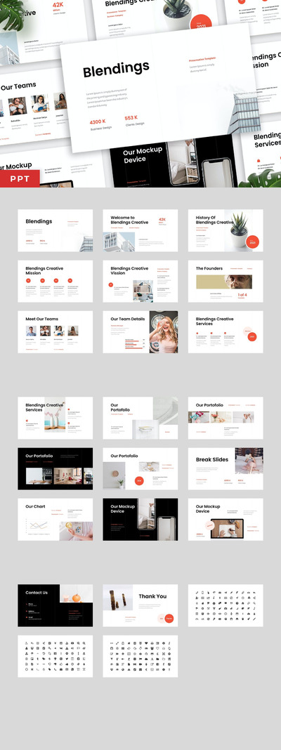 清新时尚高端多用途业务演示powerpoint幻灯片演示模板（pptx）