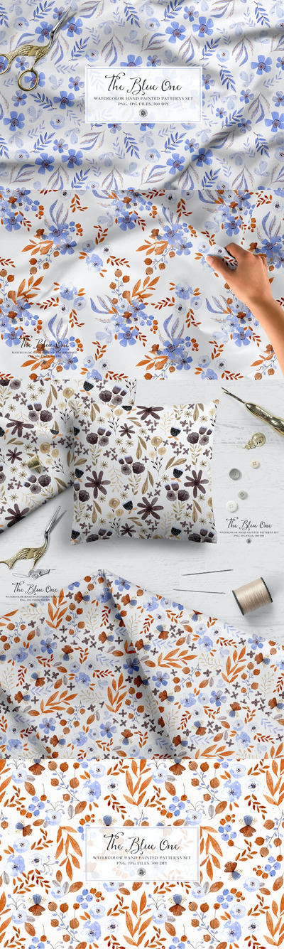 时尚高端清新简约多用途水彩水粉无缝背景底纹纹理集合