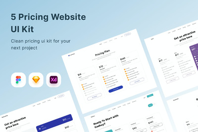 服务价格套装展示网页模板 (FIG,SKETCH,XD)