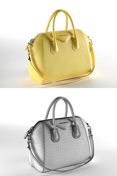 中号尺寸的OL常用手提包3D模型下载（OBJ,FBX,MAX,C4D）