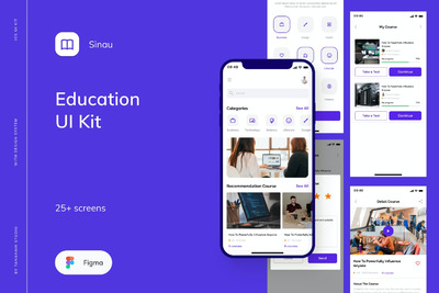 教育主题的APP UI KIT (FIG)