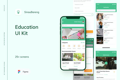 教育主题的APP UI模板 (FIG)