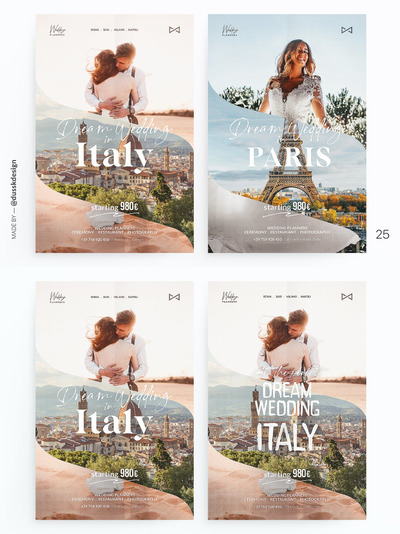 时尚高端专业的高品质婚礼海报设计模板