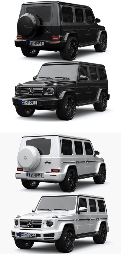 梅赛德斯奔驰 G-Class G63 越野车汽车3D模型下载（FBX,MAX）