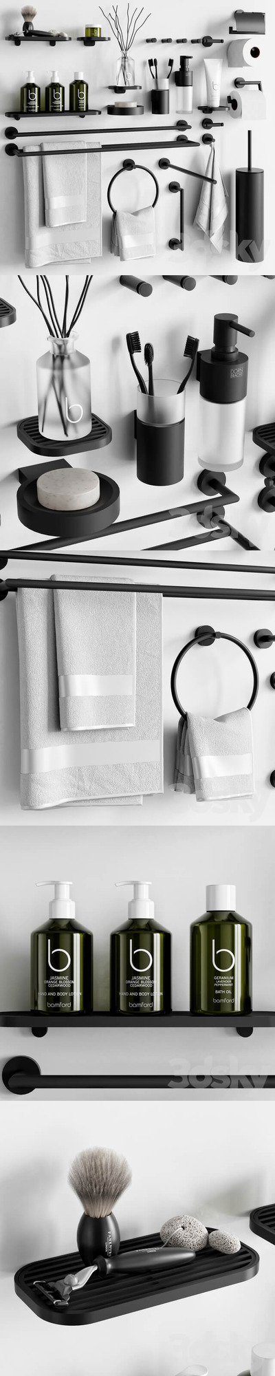 卫生间洗漱用品套装3D模型下载（MAX,OBJ,FBX）