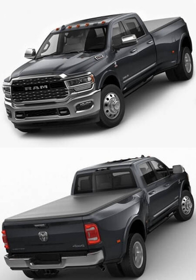 道奇 Ram 3500 HD Limited Dually 皮卡汽车3D模型下载（FBX,OBJ,C4D,MAX）