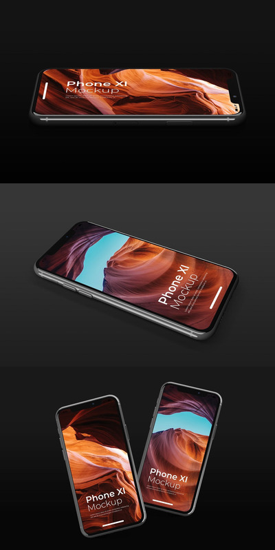 高端时尚iPhone 11展示模型(PSD)