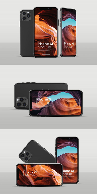 iPhone 11手机展示模型Vol.3 (PSD)