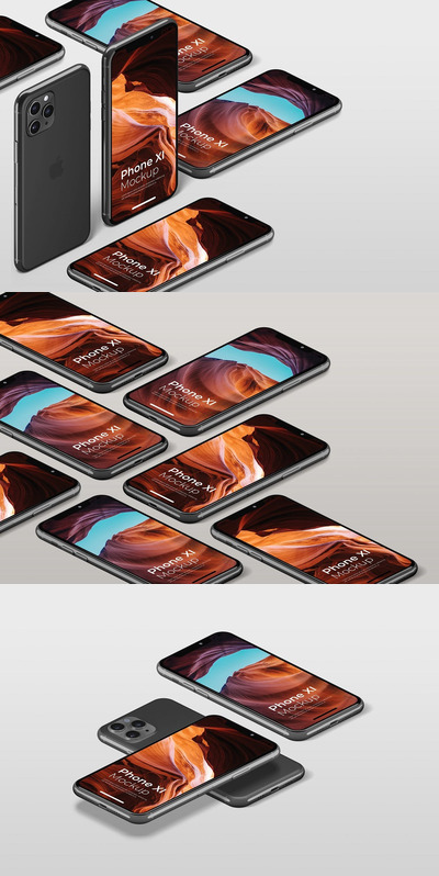 iPhone 11高端手机展示模型Vol.2 (PSD)