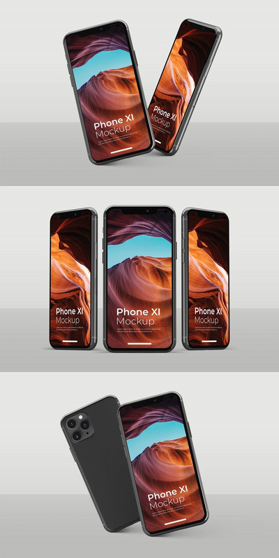 iPhone 11手机展示模型 Vol.4 (PSD)