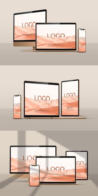 响应式屏幕设备-模型Vol.2 (PSD)