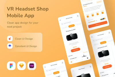 VR 头戴设备APP UI (FIG,SKETCH,XD)