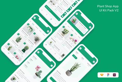 绿植电商APP UI (FIG,SKETCH,XD)