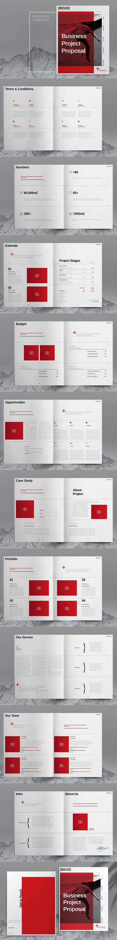 商业项目规划宣传册杂志设计模板 (indd)