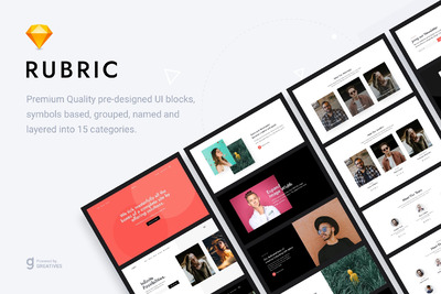 多个人个人或企业官网网页设计模板 (SKETCH)