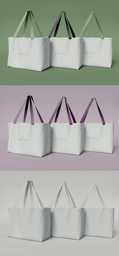 极简时尚购物袋样机(PSD)