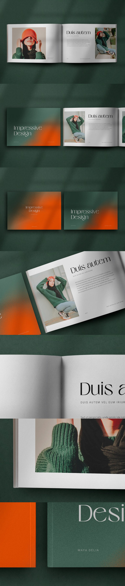 风景杂志画册场景模型[PSD]