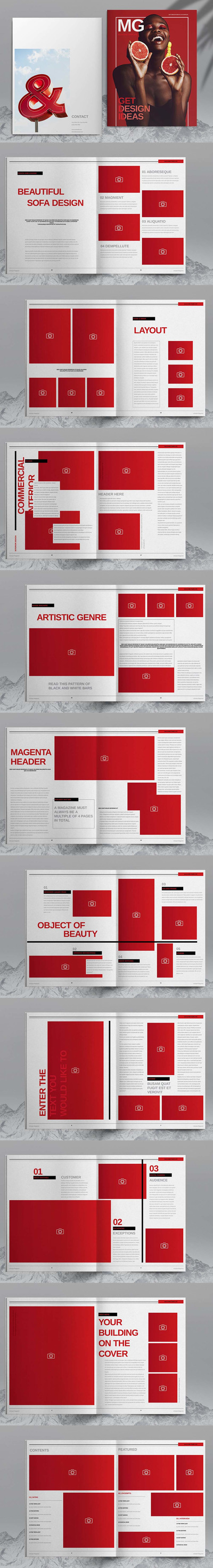 时尚杂志画册排版设计模板 (indd)