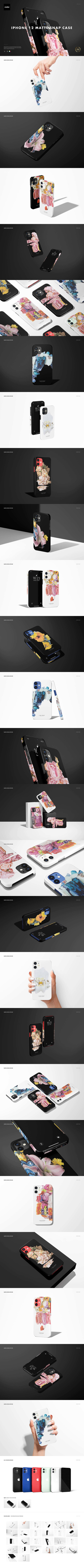 iPhone 12磨砂保护壳样机 (psd)