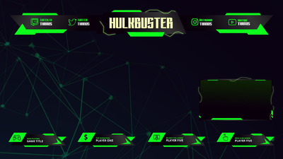 酷炫游戏界面UI装饰元素 (AI,EPS,JPG,PNG,PSD)