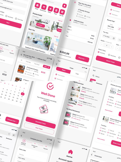 住宿移动用户界面套件 APP UI (FIG)