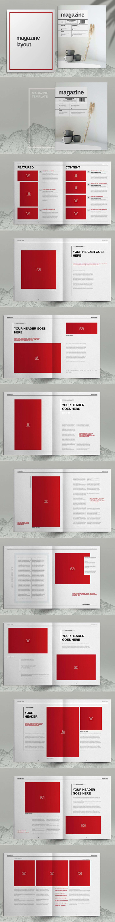 极简主义生活方式杂志模板 (indd)