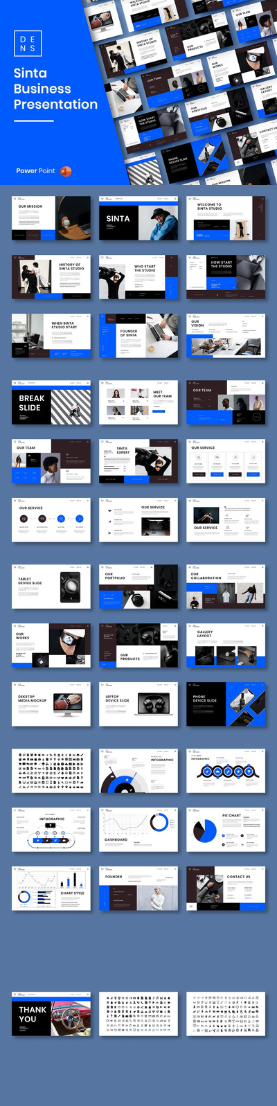 高端时尚多用途的高品质商业商务powerpoint幻灯片演示模板（pptx）