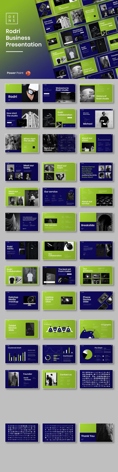 时尚高端专业的高品质商业商务powerpoint幻灯片演示模板（pptx）