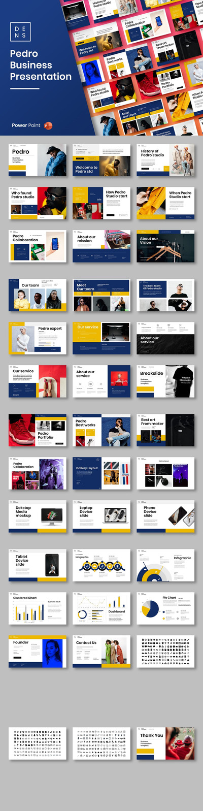 时尚高端专业的高品质商业商务powerpoint幻灯片演示模板（pptx）