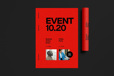 时尚高端专业的高品质在线活动流程宣传单海报设计模板