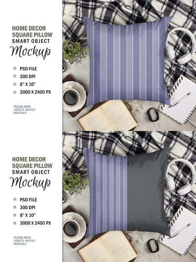 方形枕头平面展示模型(PSD)