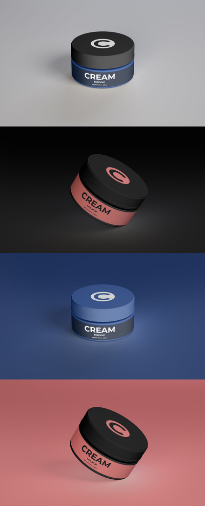 面霜护肤包装设计样机(PSD)