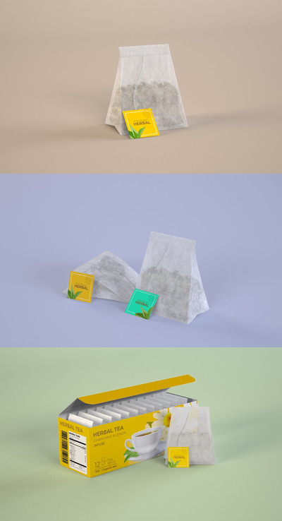 茶叶茶包包装样机 (PSD)