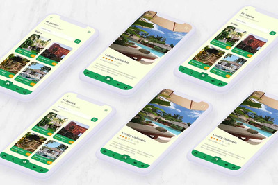 旅馆移动应用程序APP UI (PSD,XD)