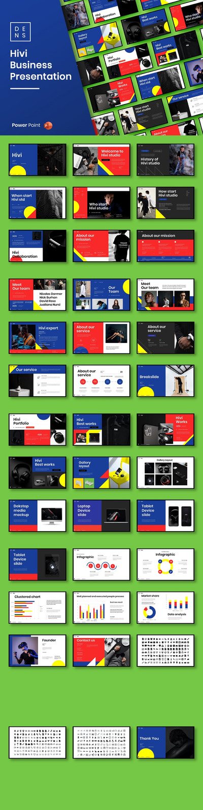 时尚高端专业的高品质商业商务powerpoint幻灯片演示模板（pptx）