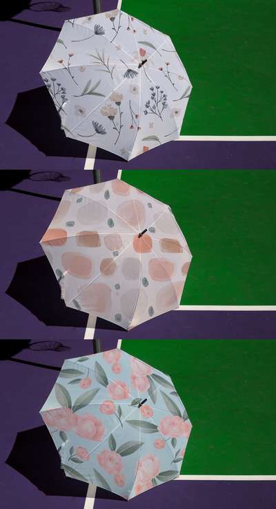 雨伞花纹设计展示样机 (PSD)