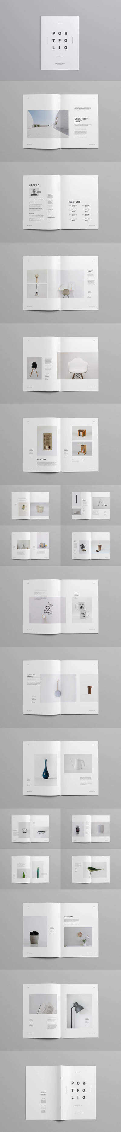 时尚高端简约清新多用途的画册宣传册设计模板