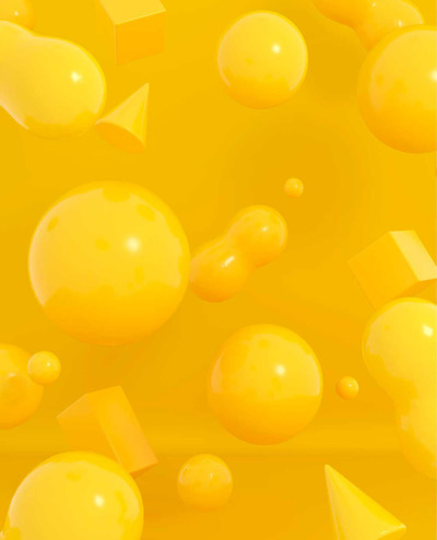 光泽黄色几何物体背景图形psd素材 (psd)