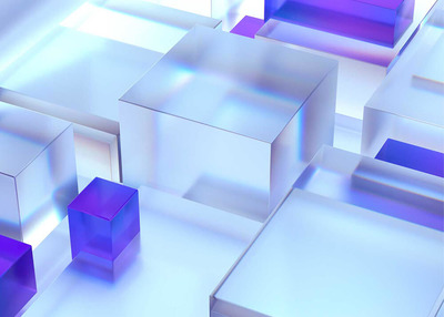 全息透明方块几何背景图形psd素材 (psd)