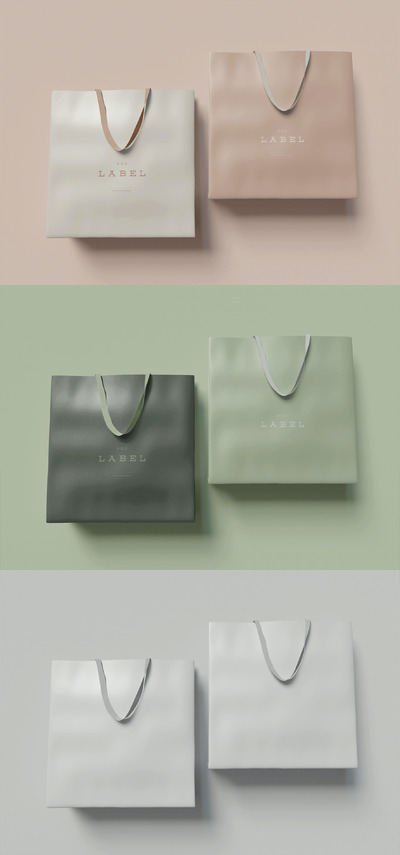 纸袋设计展示样机 (PSD)