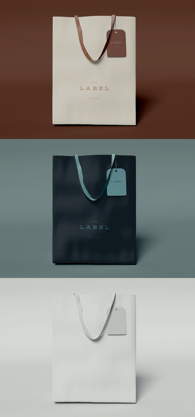 品牌纸袋设计展示样机 (PSD)